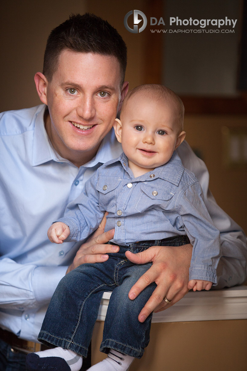 Daddy and his little baby boy portrait - Family Photography by DA Photography at Georgetown, ON