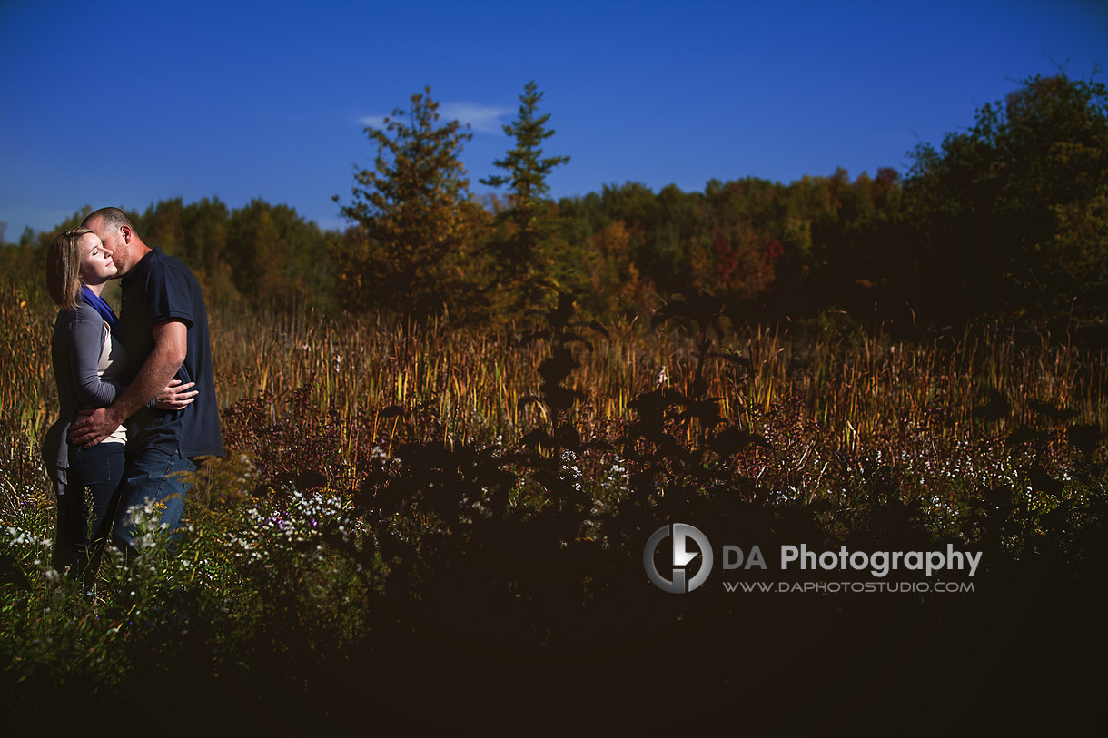 Couple Portrait in the field - Thanksgiving Fall Portraits by DA Photography - www.daphotostudio.com