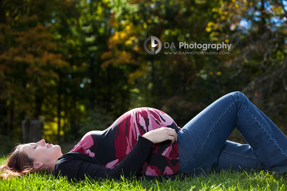 Creative Maternity session - at Heart Lake Conservation Area by DA Photography - www.daphotostudio.com