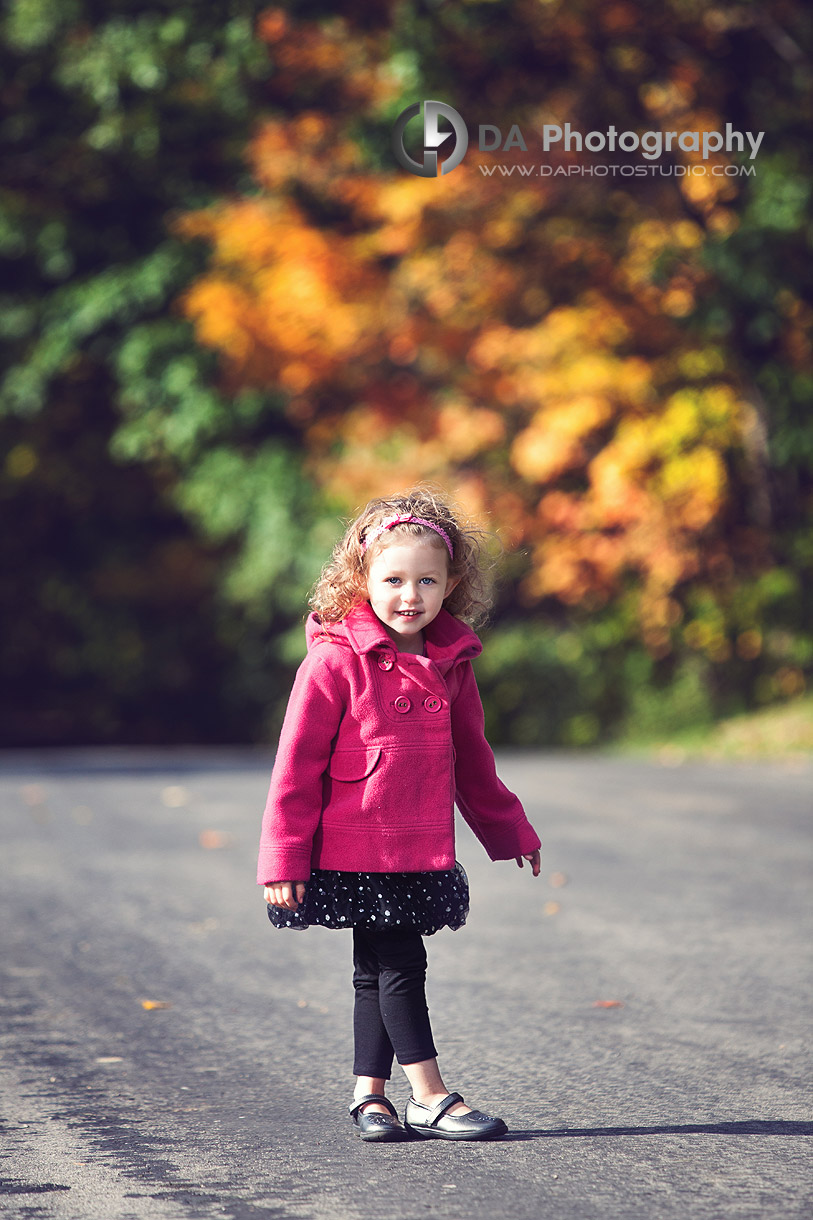 The colours of Fall and a toddler - at Heart Lake Conservation Area by DA Photography - www.daphotostudio.com