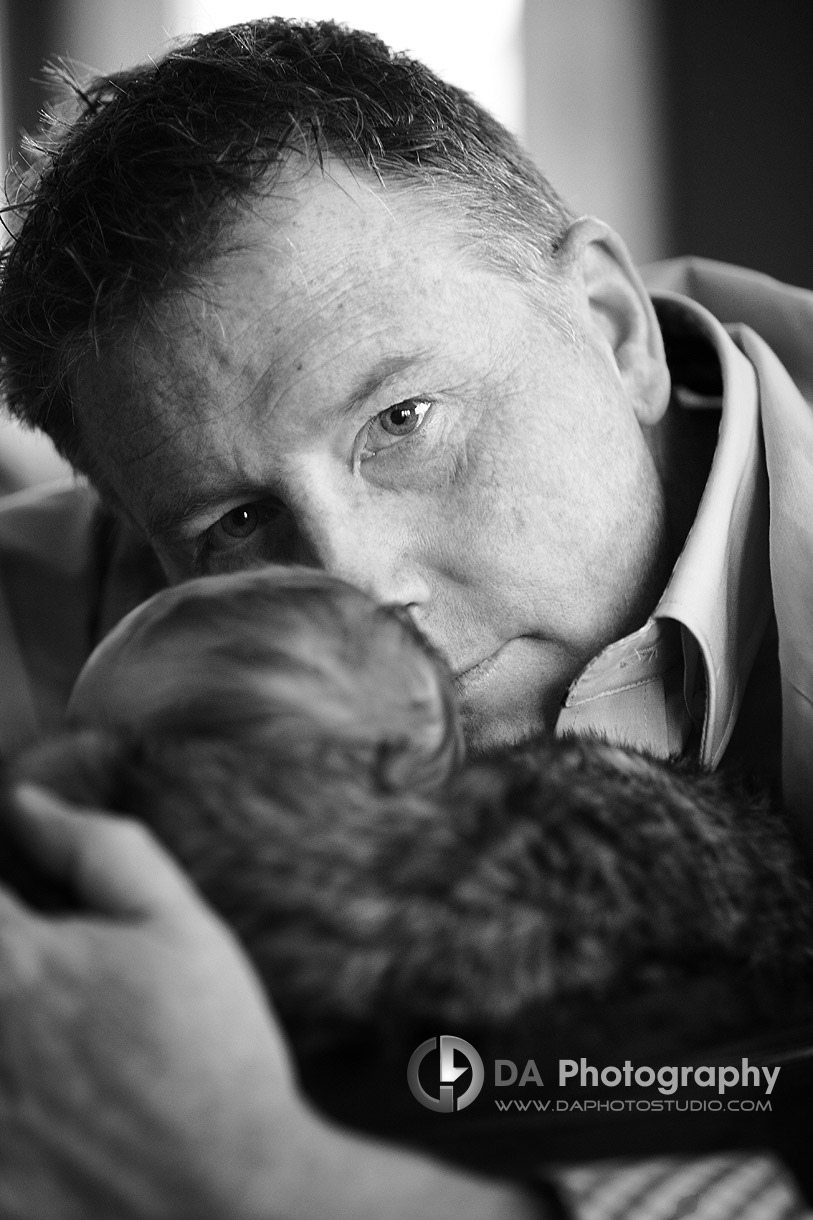 The proud dad - Twin Newborn babies by DA Photography - www.daphotostudio.com