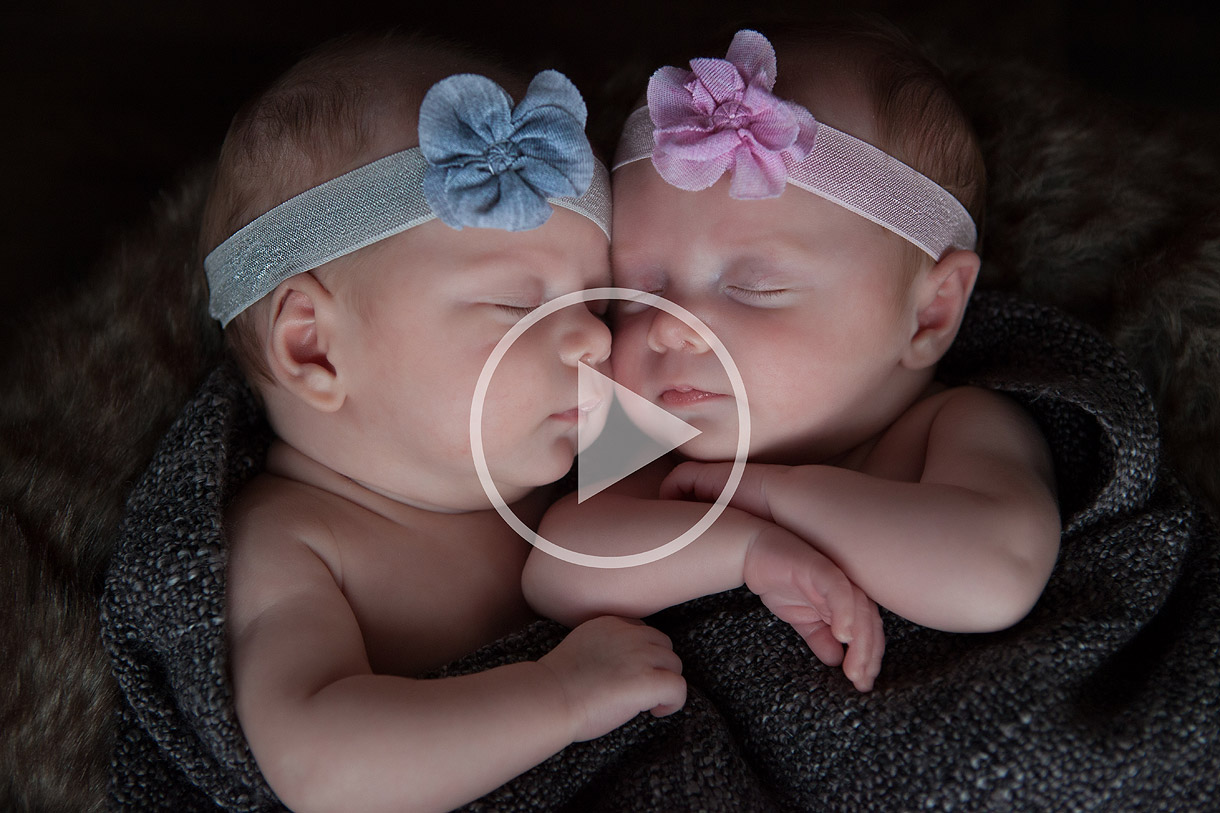 Fusion-Video of Twin newborns and their new family - Twin Newborn babies by DA Photography - www.daphotostudio.com