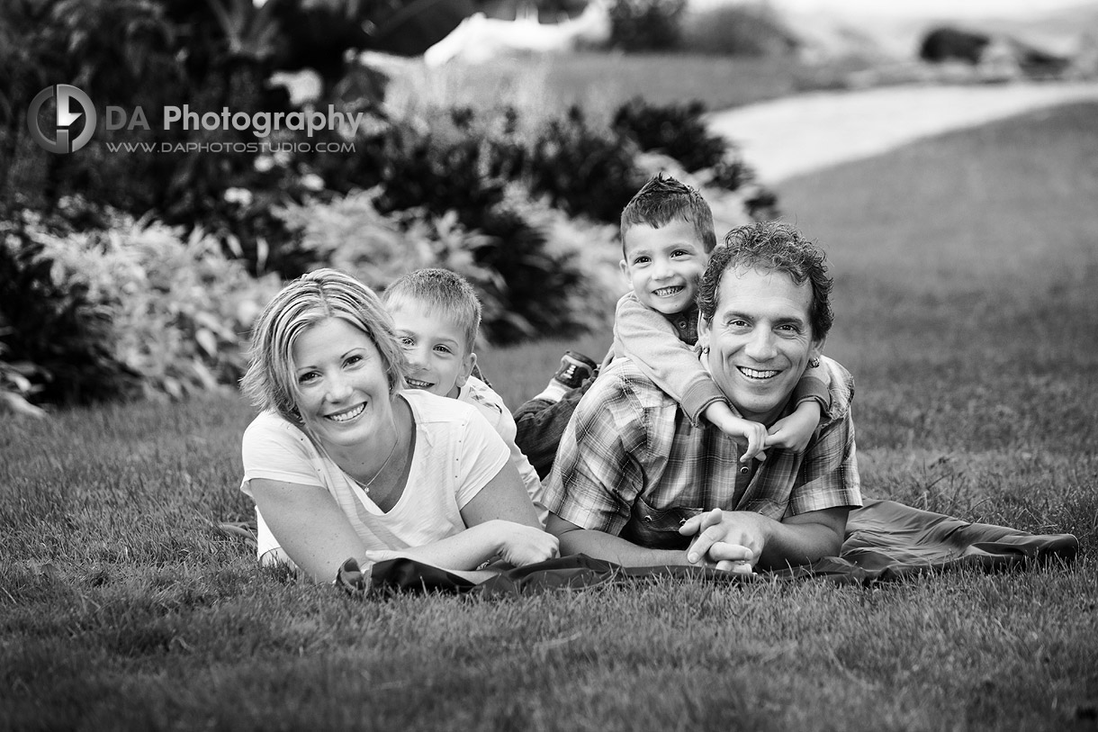 Family happiness - Fall Family Photos by DA Photography - Gairloch Gardens, Oakville - www.daphotostudio.com