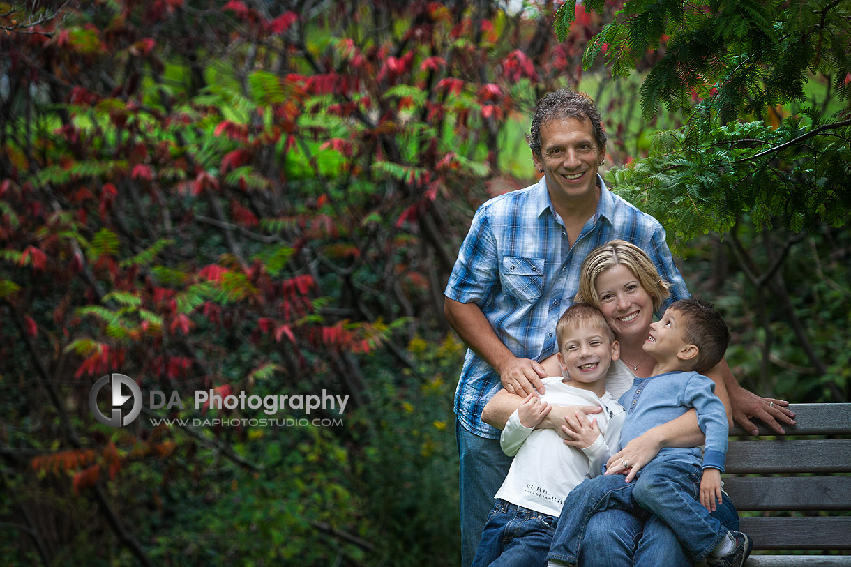 Our family time - Fall Family Photos by DA Photography - Gairloch Gardens, Oakville - www.daphotostudio.com