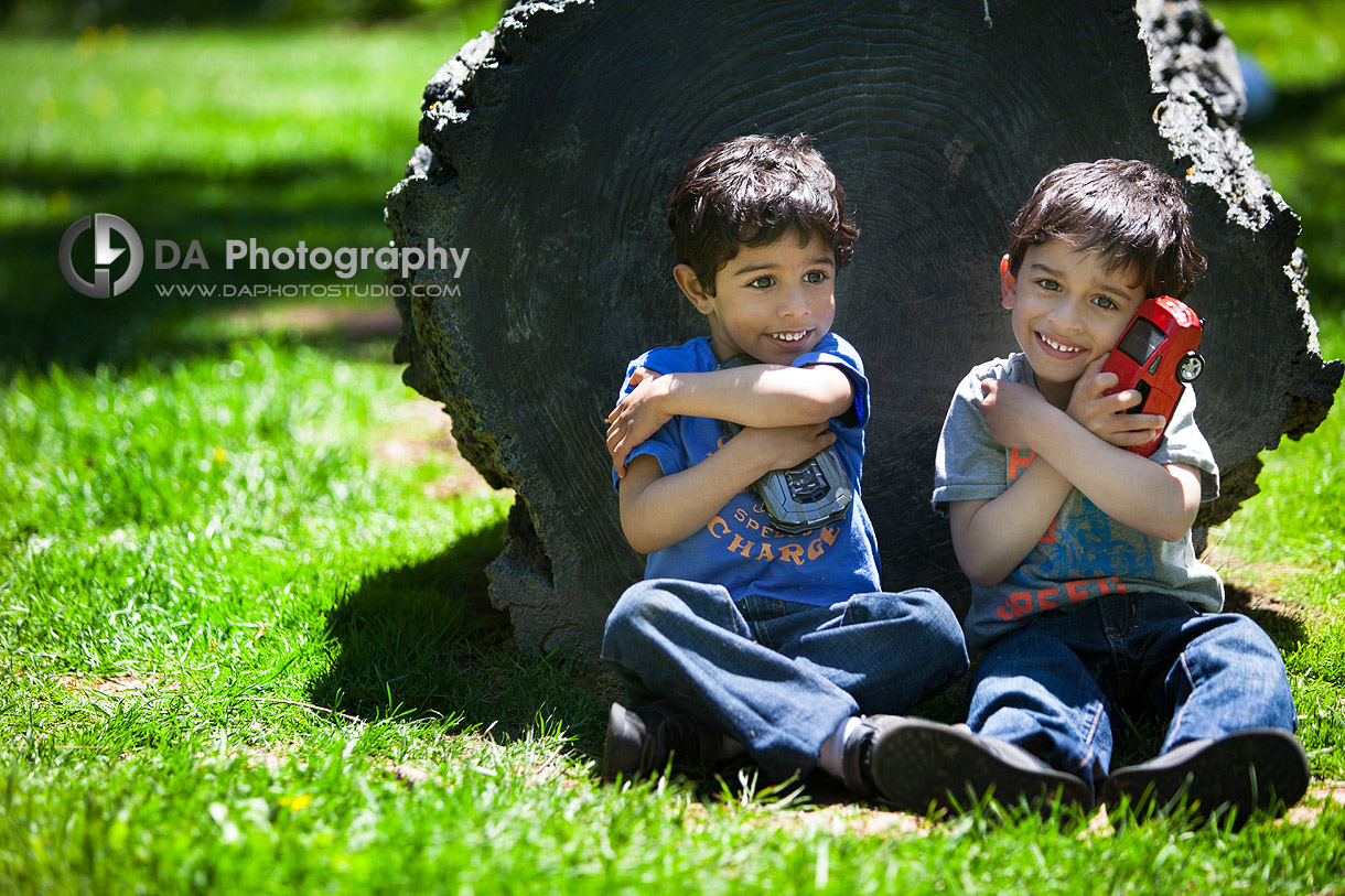 Two boys in love with their cars - by DA Photography - Gairloch Gardens, ON - www.daphotostudio.com