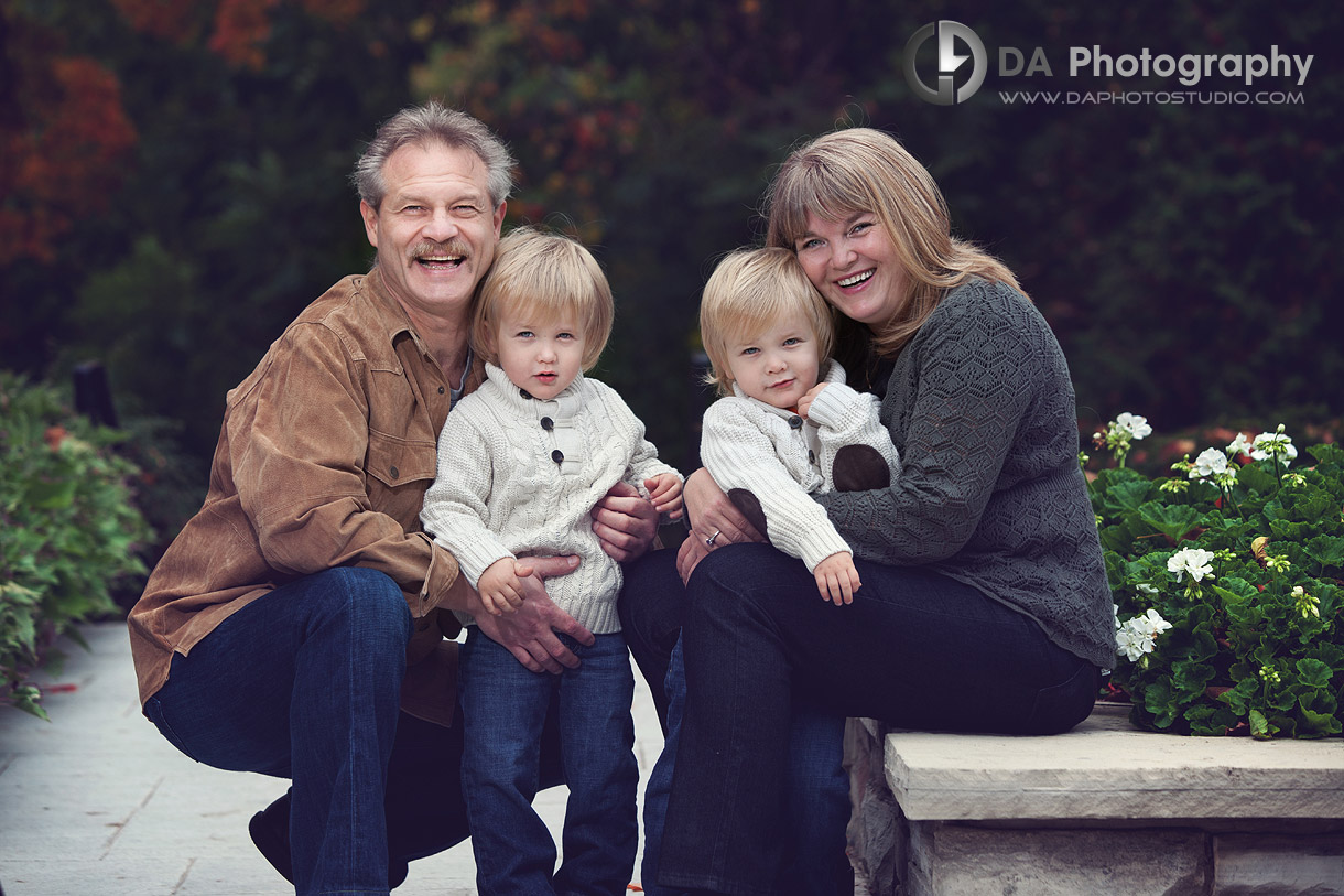 Family fun in fall - Professional photos by DA Photography at Paletta Mansion, Burlington - www.daphotostudio.com