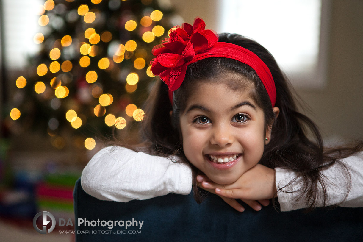 Little girl by her Christmas Tree - Children photography by Dragi Andovski - www.daphotostudio.com