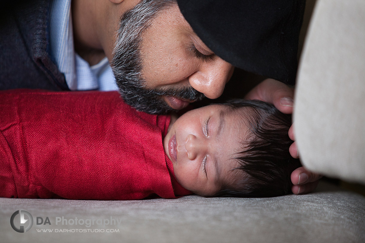 Daddy with his little ones - Newborn baby photos by DA Photography - www.daphotostudio.com