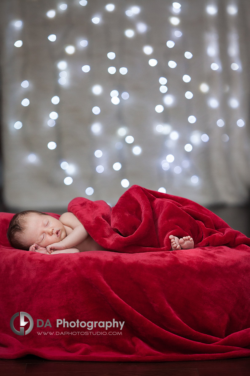 Newborn baby, perfect gift for Christmas - Newborn baby Photo props by DA Photography, www.daphotostudio.com