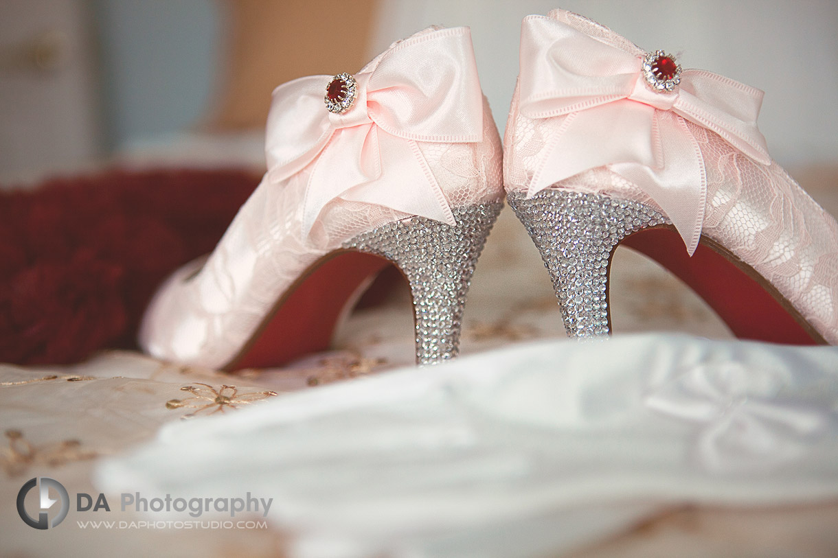 Bride's shoes - Winter wedding at Liberty Grand by DA Photography , www.daphotostudio.com