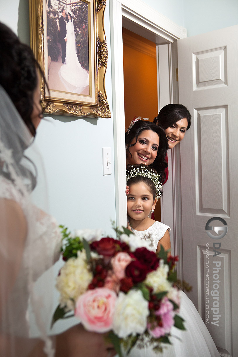 Pick-A-Boo - Winter wedding at Liberty Grand by DA Photography , www.daphotostudio.com