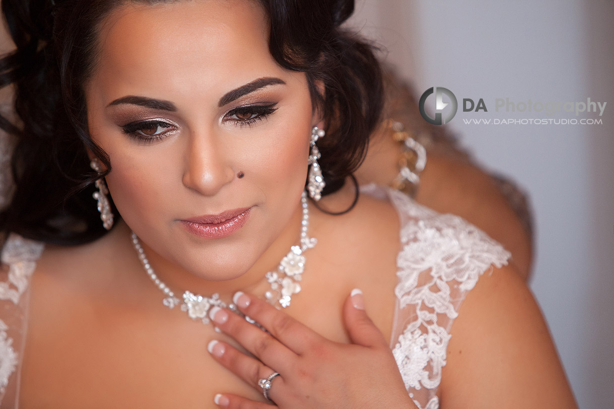 Bride on her wedding day - Winter wedding at Liberty Grand by DA Photography , www.daphotostudio.com