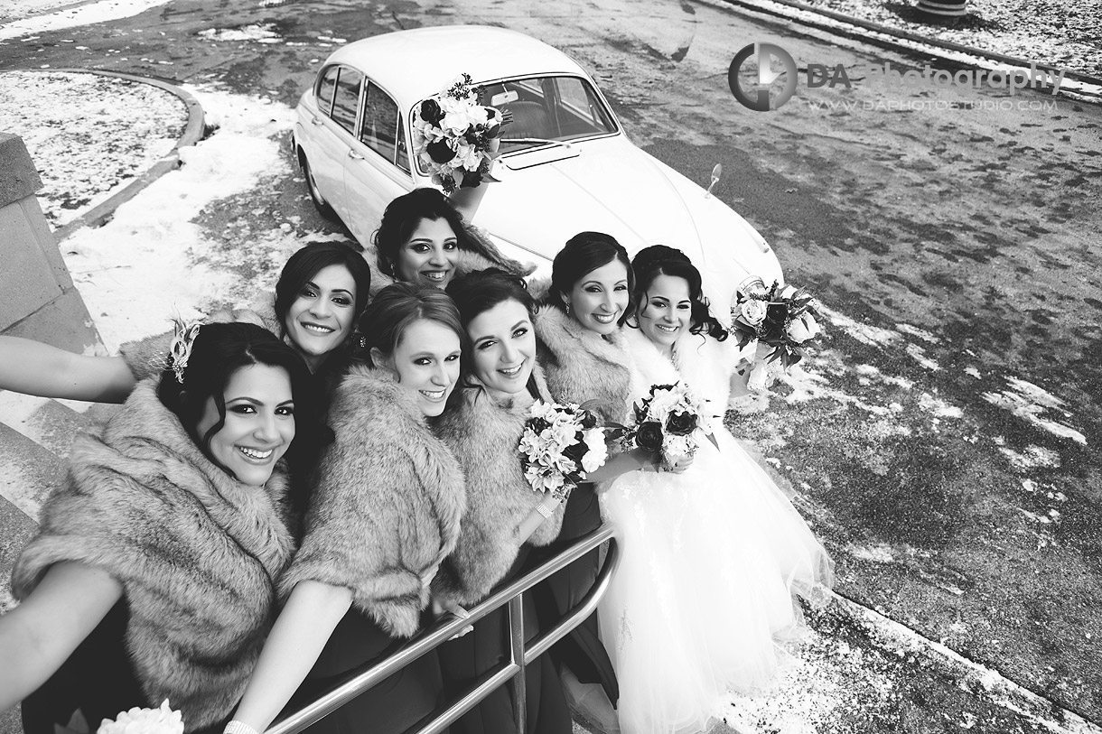 The Bridesmaids – Winter wedding at Liberty Grand by DA Photography , www.daphotostudio.com