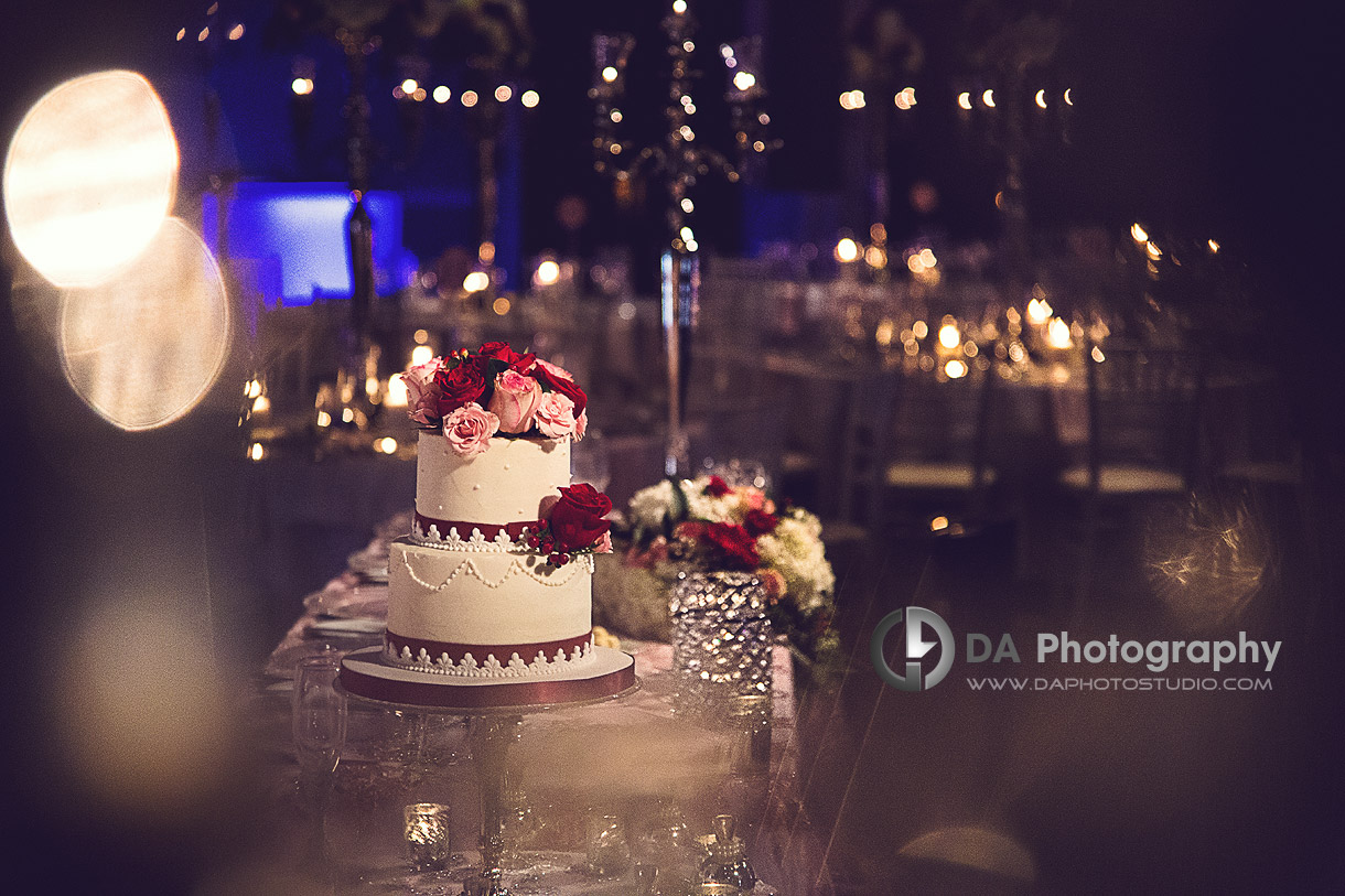 Wedding decor details, wedding cake - Winter wedding at Liberty Grand by DA Photography , www.daphotostudio.com