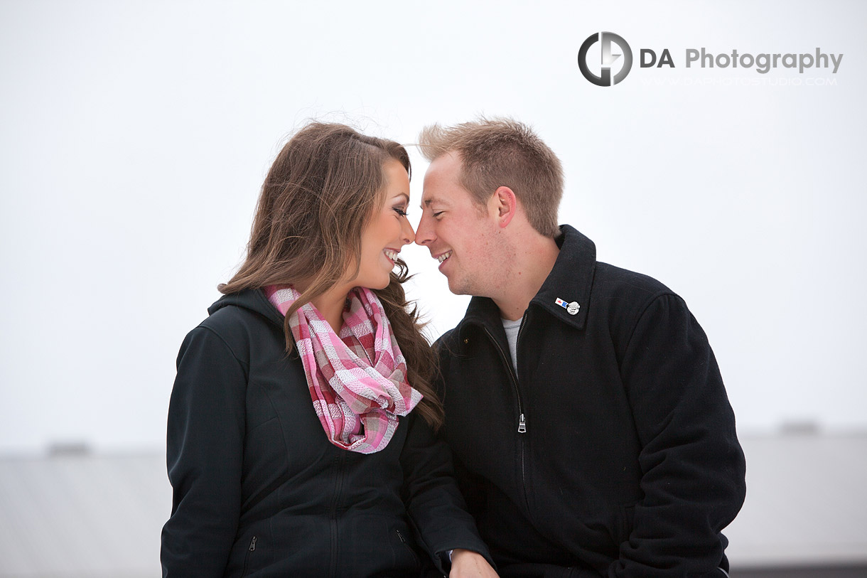 Stealing A Kiss - Romantic engagement photos by DA Photography at Parish Ridge Stables in Burlington , www.daphotostudio.com