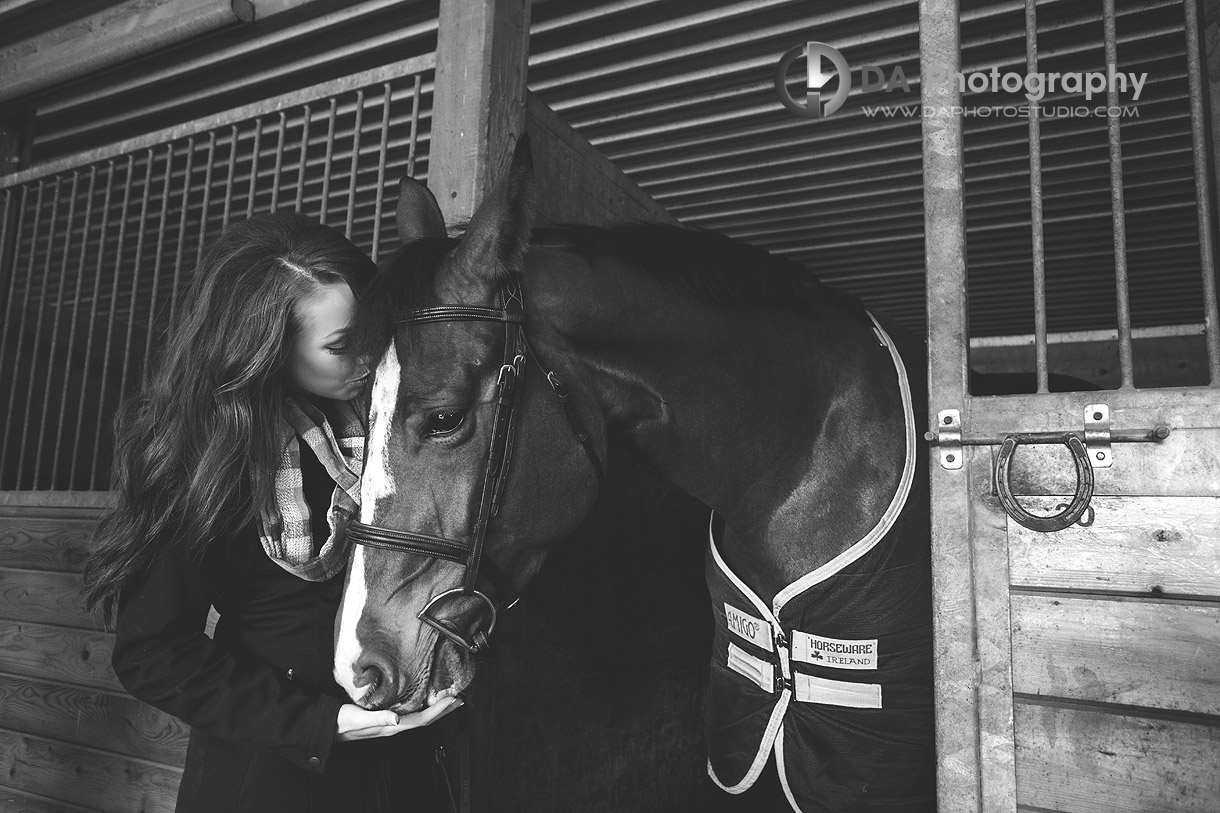 A Strong Bond - Romantic engagement photos by DA Photography at Parish Ridge Stables in Burlington , www.daphotostudio.com