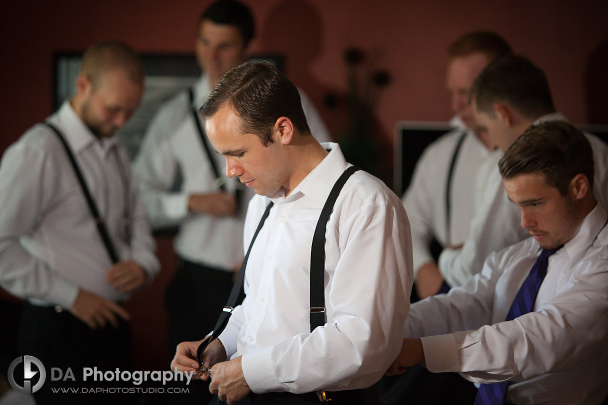 Groom and his groomsmans at Whistling Gardens, Wilsonville