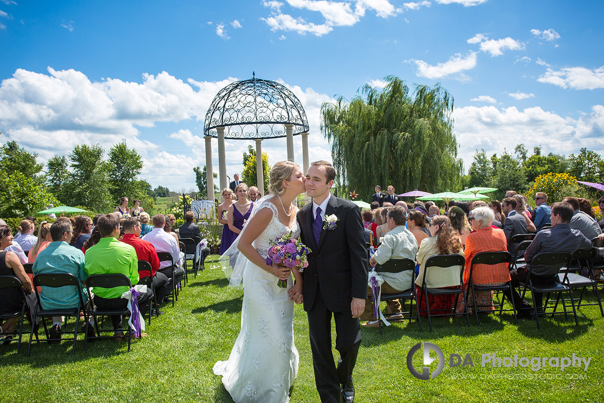 Outdoor Summer Wedding Ceremony at Whistling Gardens in Wilsonville