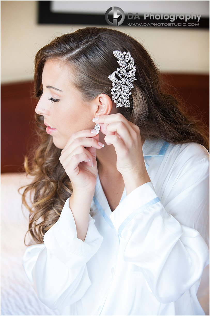 Bride getting ready at Paradise Banquet Hall