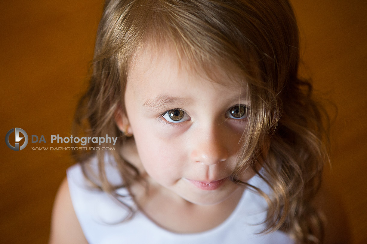 Flower girl getting ready for a italian Wedding at Paradise Banquet Hall