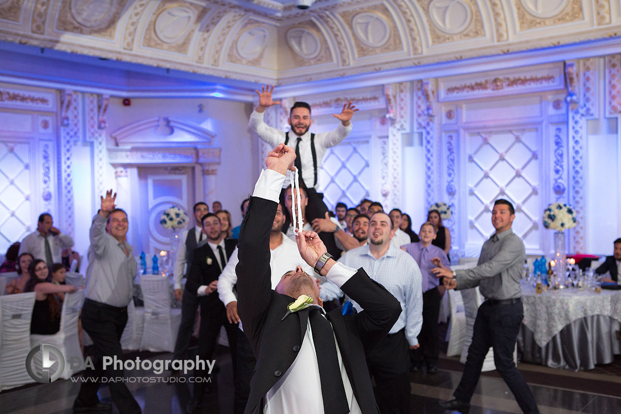 Garter Toss on a Italian Wedding