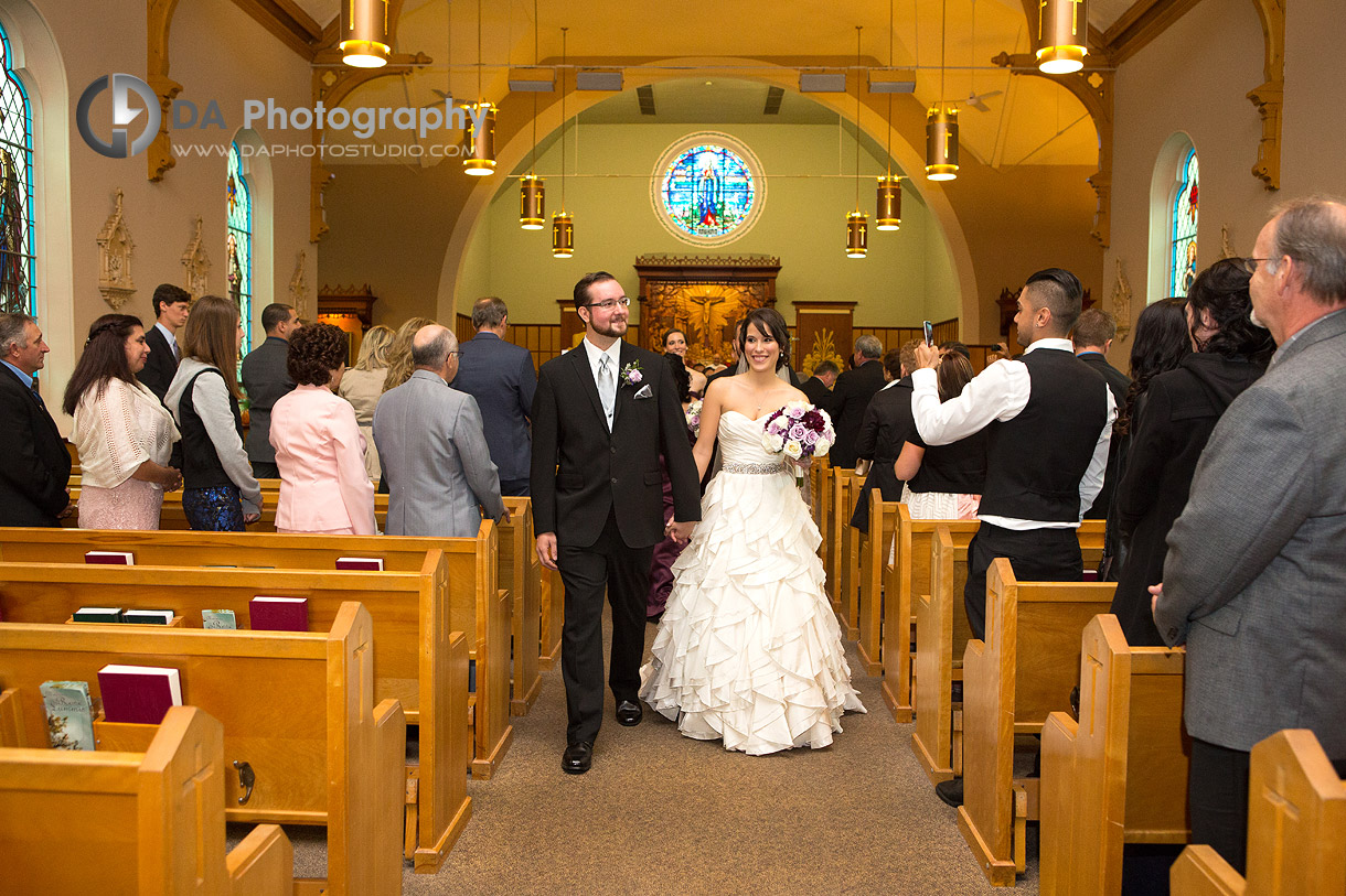 Bride and Groom at a Church Wedding in Port Dover