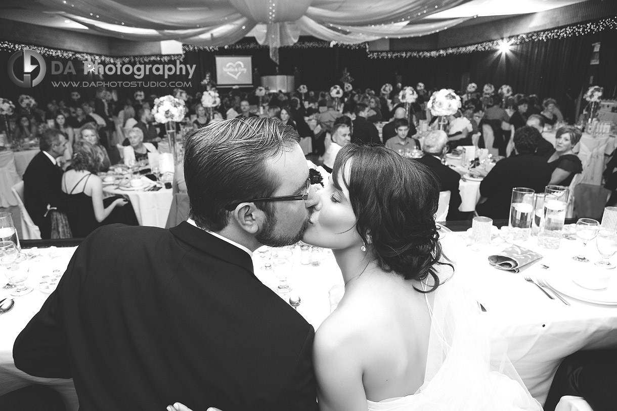 Bride and Groom's Kiss at Wedding in Port Dover