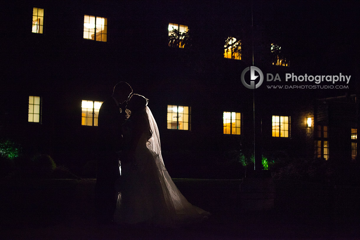 Bride and Groom in Ancaster at Night