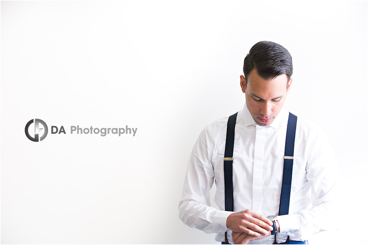 Groom getting ready in Mississauga