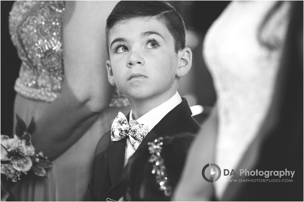 Ring bearer in a Church Wedding In Toronto