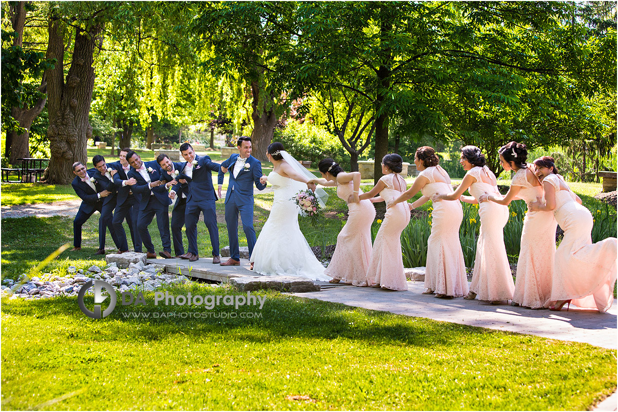 Fun Photos of Bridal Party at Humber University in Toronto