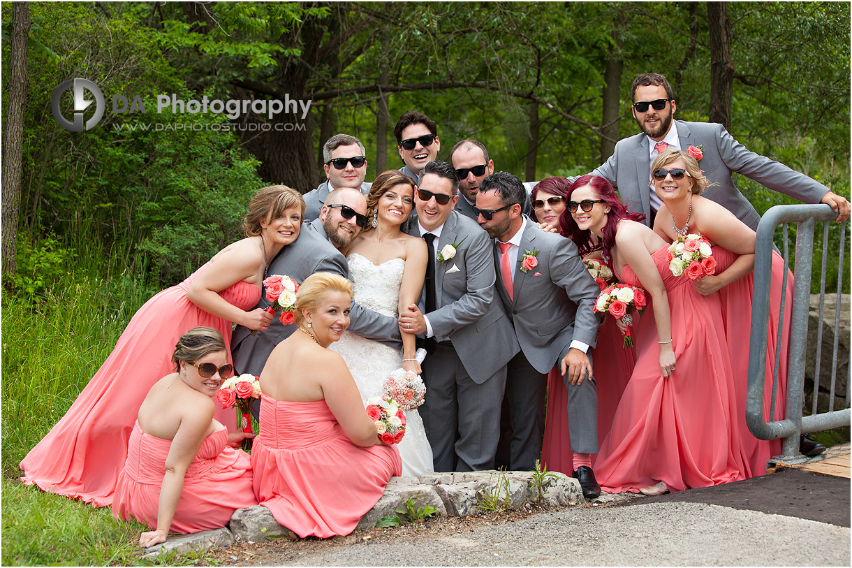 Bridal Party in Hamilton at King Forest Park