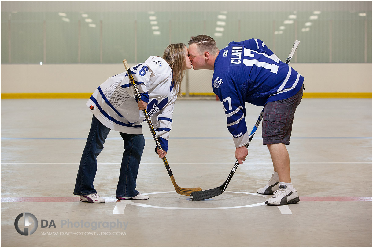 Hockey Creative Engagement Photos in Caledon