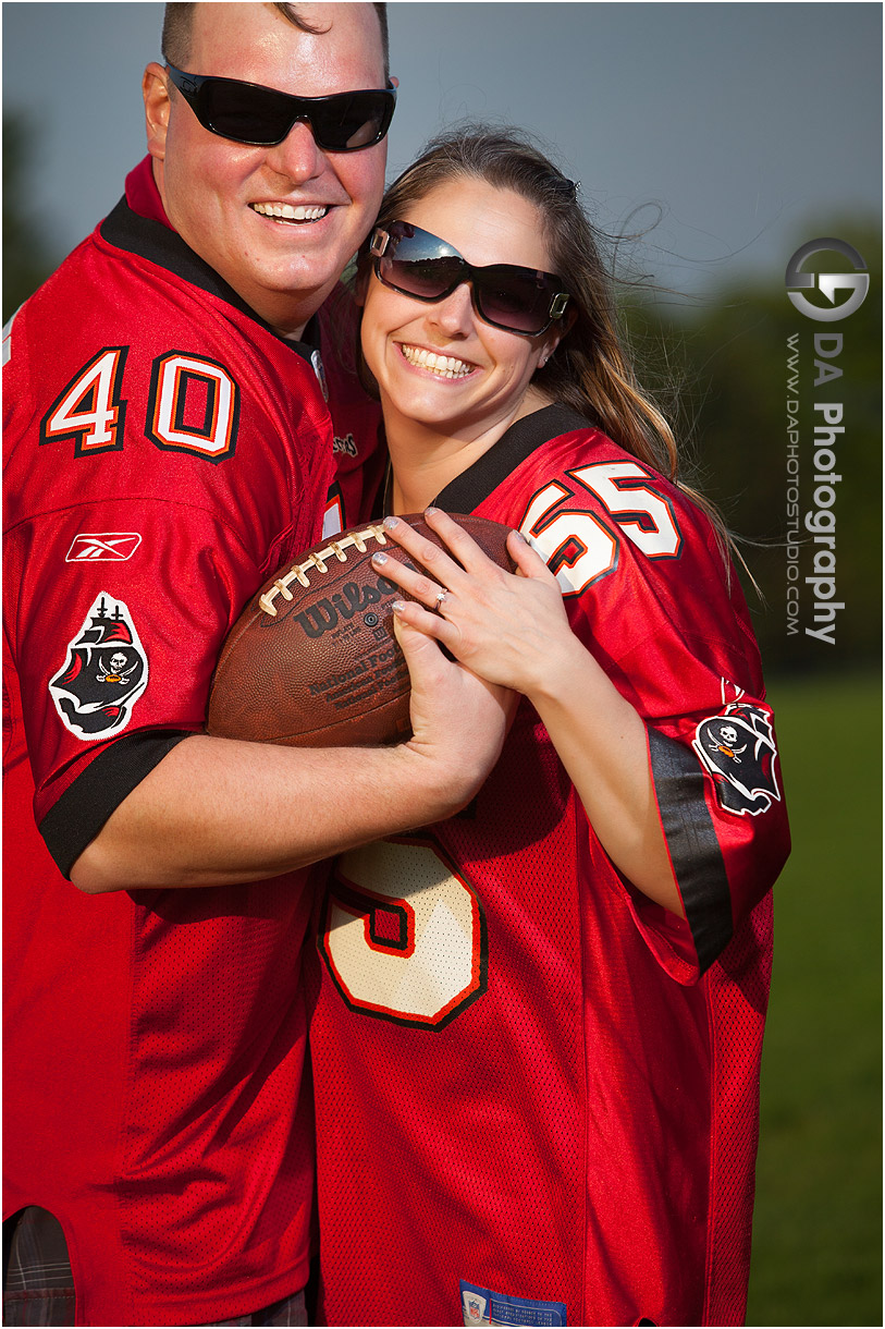 Football Themed Engagement Photos