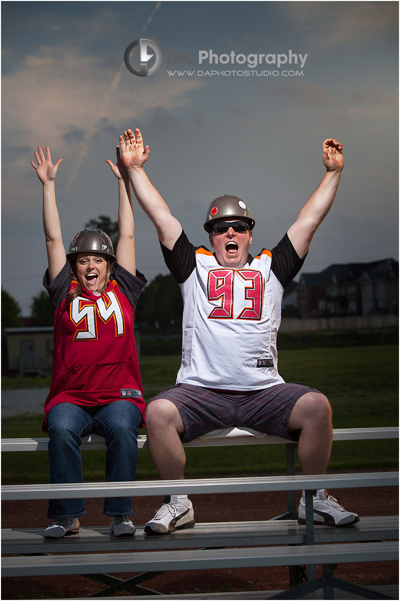 Engagement Photos of Football fans