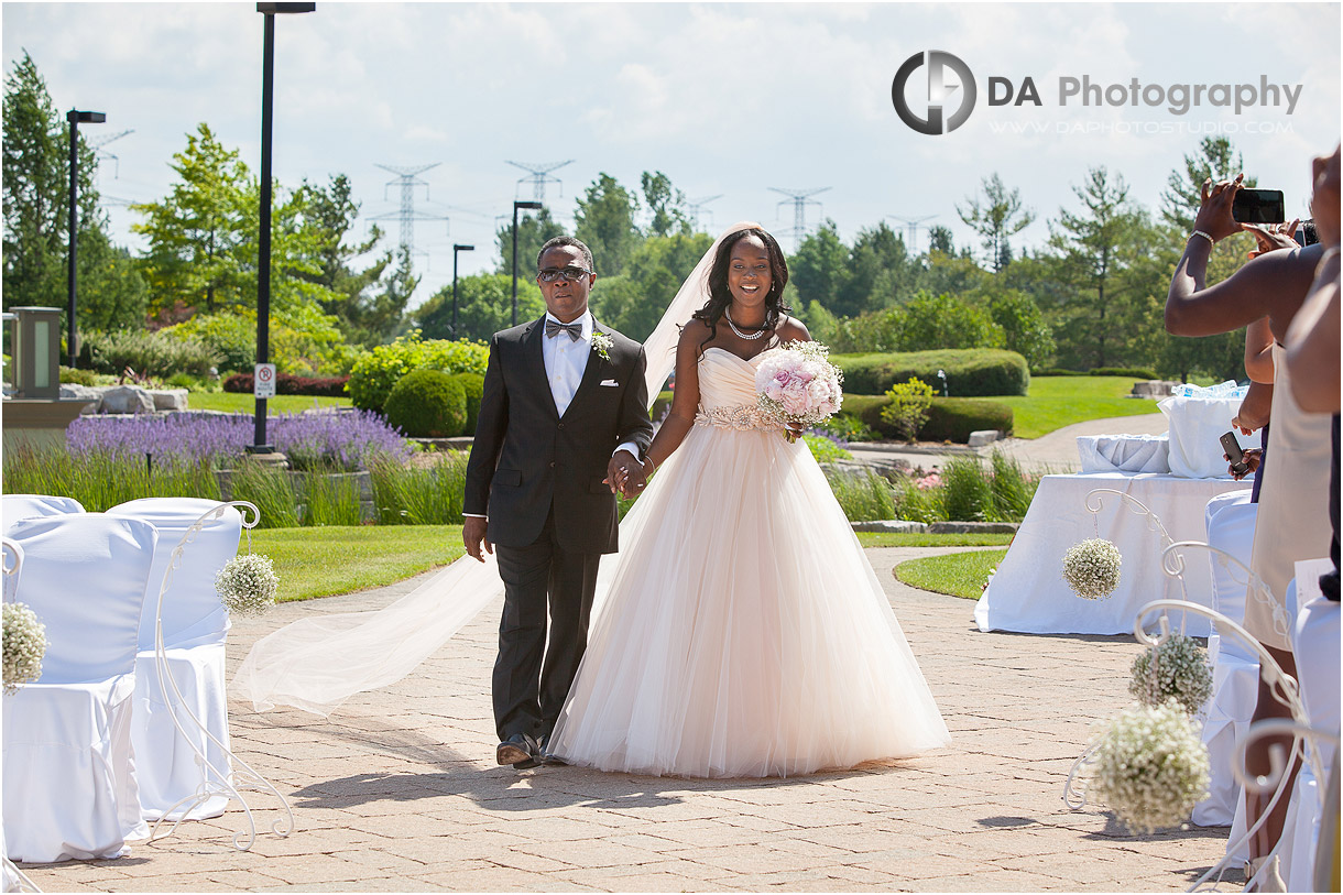 Brides with her father at Deer Creek Golf Club Wedding