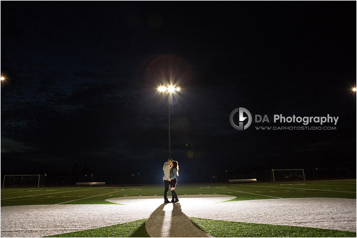 Football field High school engagement