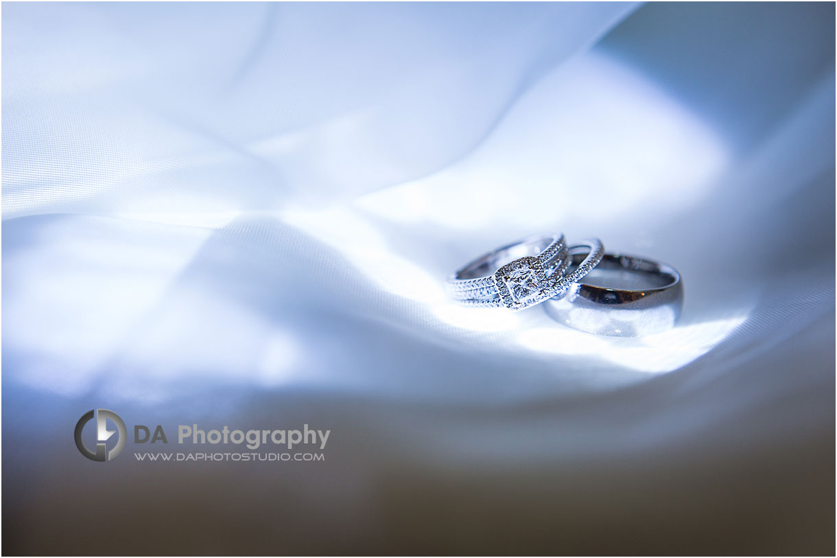 Wedding rings at Lasalle Park Banquet Center