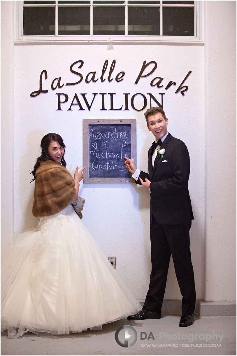 Wedding Couple at Lasalle Park Banquet Center Wedding Reception