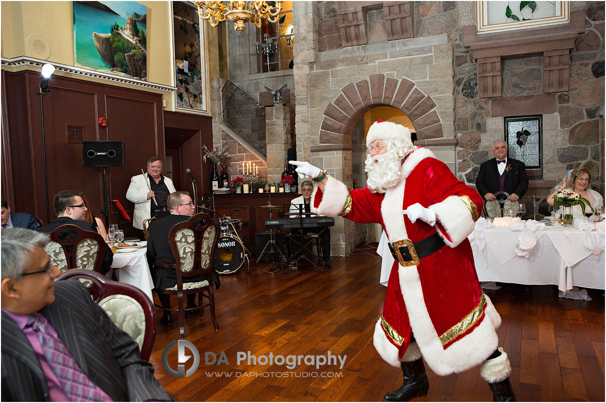 Wedding Pictures at Edgwater Manor with Santa Claus