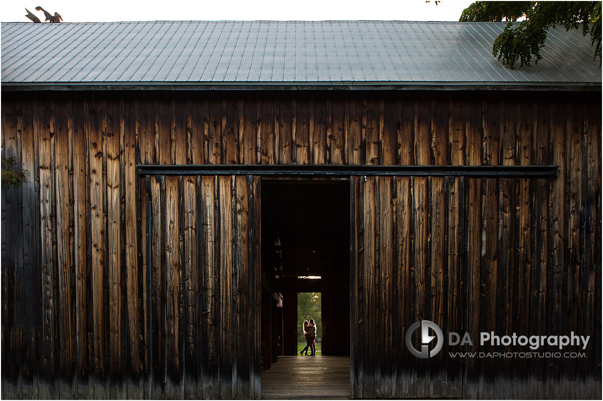 Fall Engagement Photos in a Barn