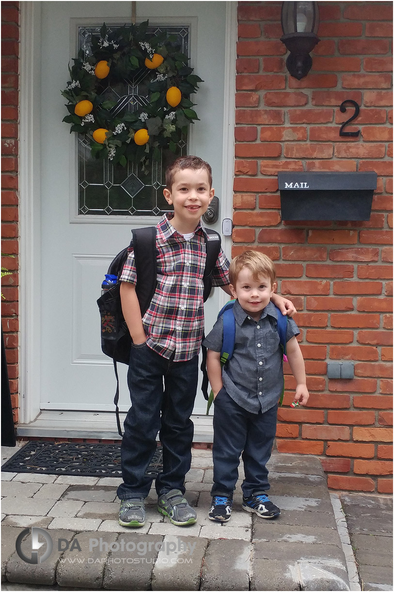 Back-to-School Photo of Siblings in Guelph