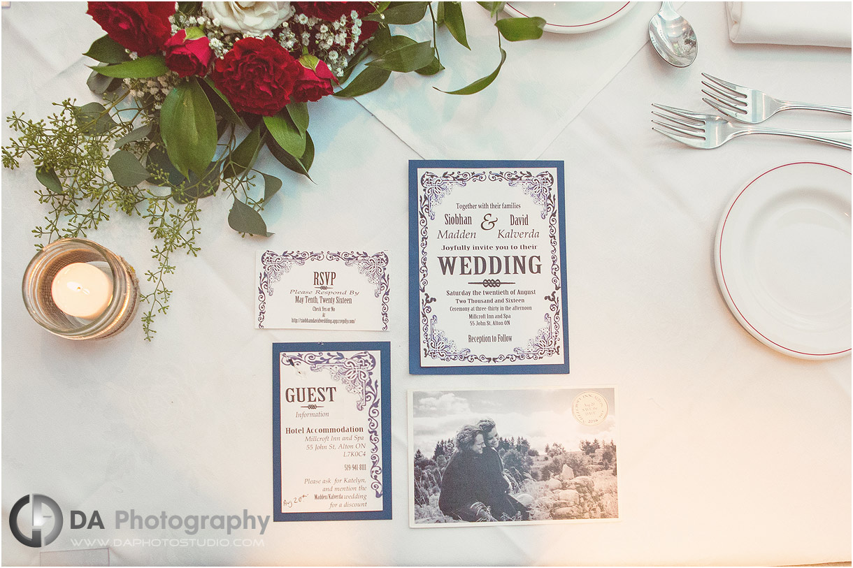 Wedding Invitations Set at Millcroft Inn