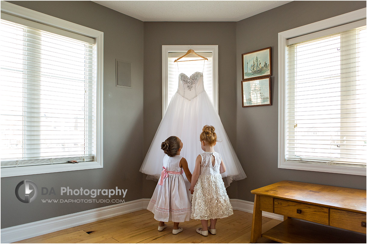 Wedding Dress and the Flower Girls