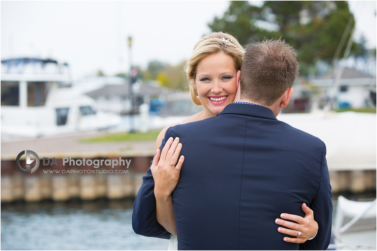 Bride and Groom at The Waterfront in Hamilton