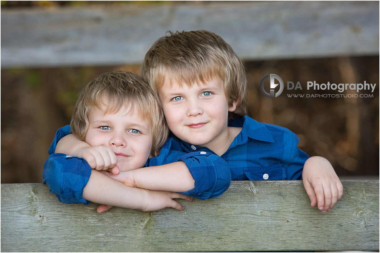 Twin Brothers Back-to-School Photo in Burlington