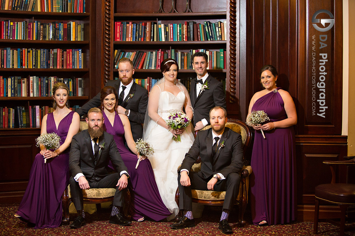 Bridal party at Queen's Landing Wedding