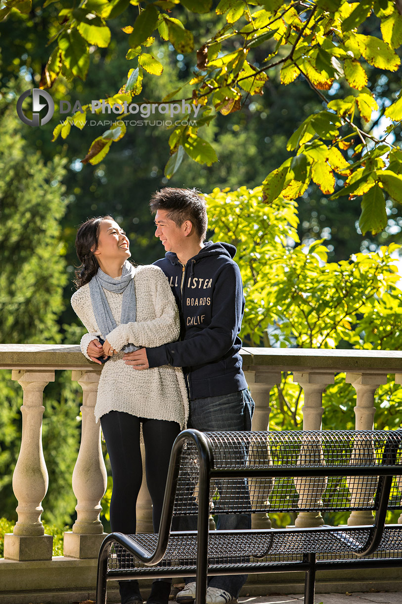 Outdoor Engagements at Paletta Mansion in fall