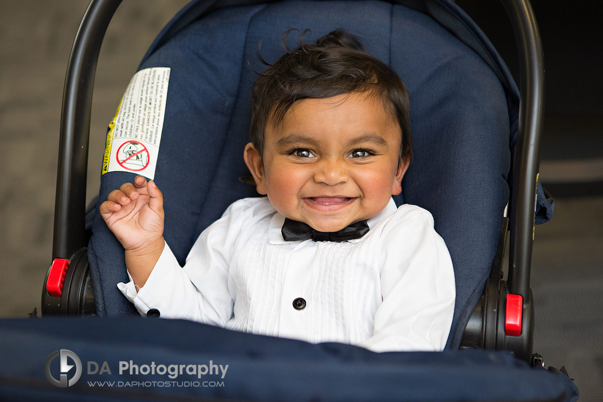 Ring bearer at wedding ceremony 