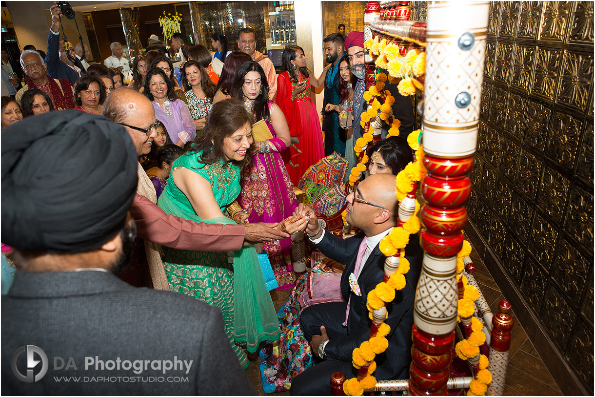 Parents blessing during Mehndi Party